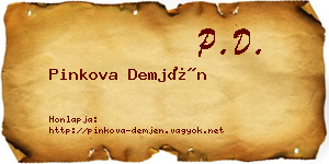 Pinkova Demjén névjegykártya
